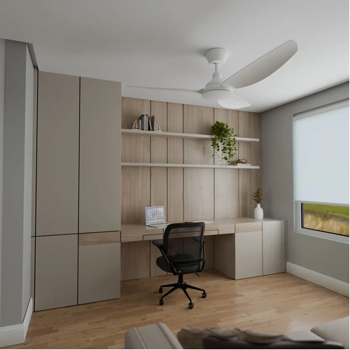 Sora DC 48" (1220mm) White No Light - All ABS, Quick Connect Blade system. Wall Controller & Remote included