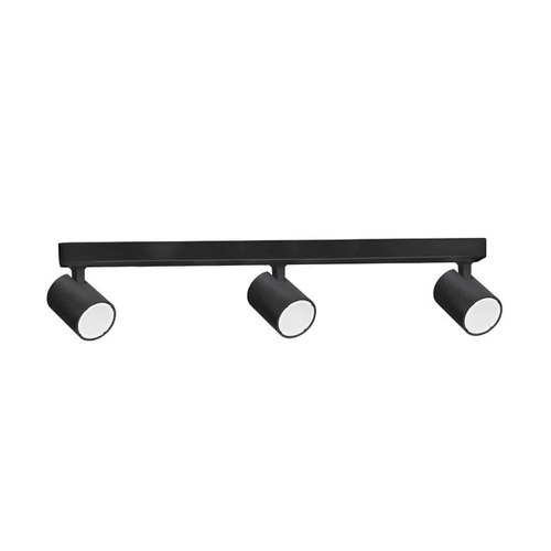 SPOT 3/ADJ GU10 Blk IP20 RECT BAR L450mm x W75mm x H25mm