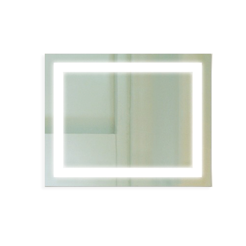 Backlit Rectangular Mirror with Border Cool 1200x800x45mm 86Watts - Includes Mirror Demister