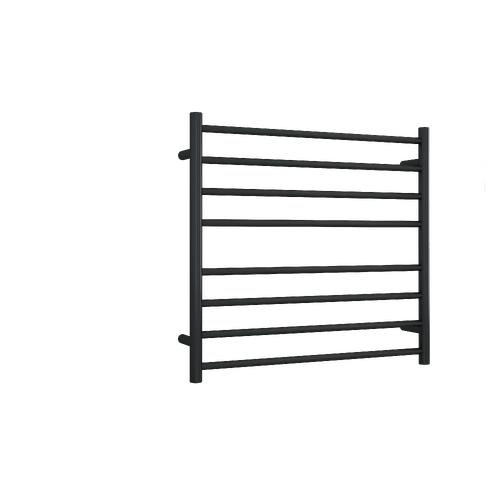 Thermorail Straight/Round 750x700x122mm 132Watts 8 Bars - Matt Black