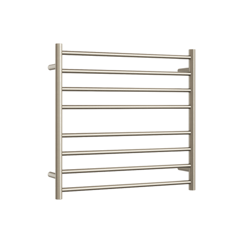 Thermorail Straight/Round 750x700x122mm 104Watts 8 Bars - Brushed Nickel