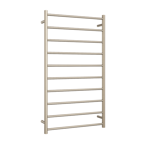 Thermorail Straight/Round 700x1200x122mm 128Watts 10 Bars - Brushed Nickel