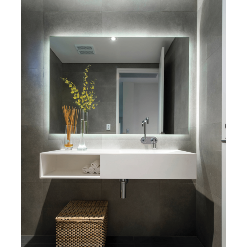 Backlit Rectangle Mirror With Cool Light 1200x800mm 108Watts - Includes Mirror Demister