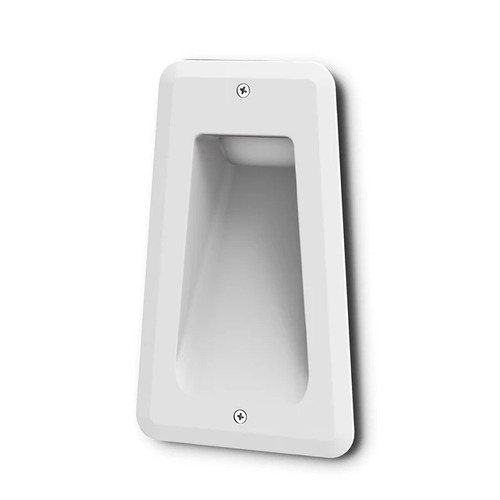 STEP RECD 240V 7W TRAPEZIUM Matt Wh 3K IP54 A/Glare W106mm 190Lm