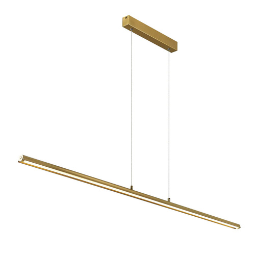 SUMNER 140CM PENDANT 36wLED L:1400 W:38 H:25 cab 2M 3CCT STEP DIM 2450Lm BRASS