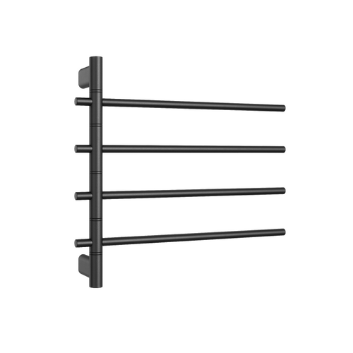 Thermorail Swivel, Straight/Round 595x540x104mm 45Watts 4Bars - Matt Black
