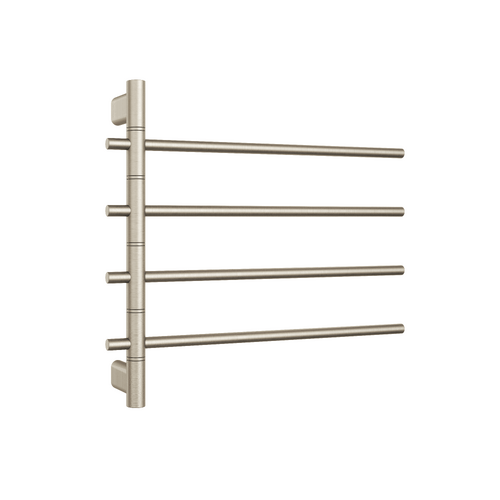Thermorail Swivel, Straight/Round 595x540x104mm 40Watts 4Bars - Brushed Nickel