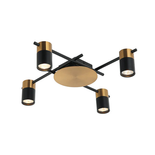 SPOT GU10 X 4 Interior Ceiling Brass & Matt Blk OD520mm H120mm Adj