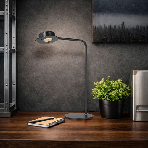 TARELL TABLE LAMP 6wLED 3000K GESTURE ON OFF DIM 530Lm L:345 W:160 H:405 GUN METAL