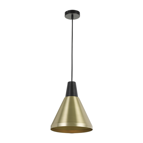 TEMO 25 PENDANT 25wE27max  D250 H300 cab2m BRASS / BLACK / BLACK