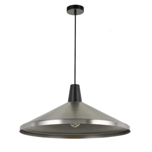 TEMO 60 PENDANT 25wE27max  D600 H260 cab2m NICKEL / BLACK