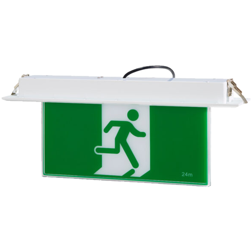 Emergency Exit Slimline LED Light Recessed 3W 6000K