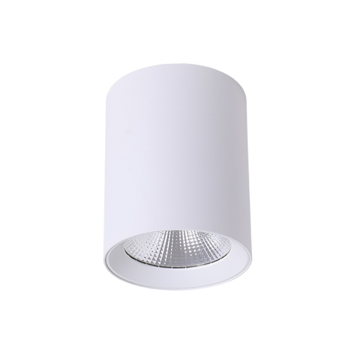 Paco 10W 100mm dia Tricolour LED Surface Mounted Downlight White