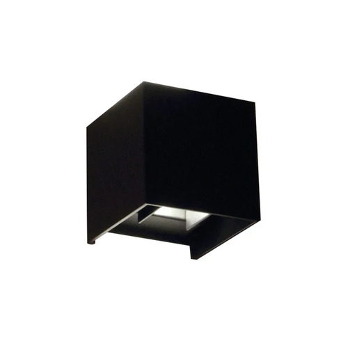 WALL S/M 6.8W SQ Blk 3K IP54 w/ adj Lens Covers 408 Lm