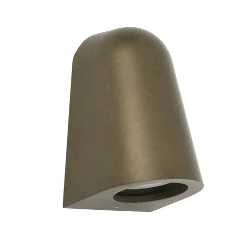 WALL S/M GU10 240V CONE Solid Aged Brass IP65