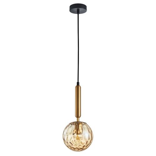 PENDANT ES 10W Bronze Amber Spherical Glass Enclosed