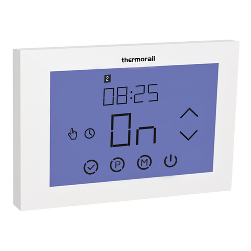 Thermorail Landscape Touch Screen 7 Day Timer - White