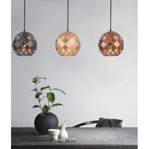 PENDANT ES Coffee Embossed Tiled WINE GLASS OD200mm