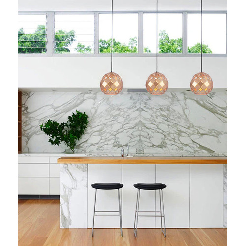 PENDANT ES Champagne Gold Embossed Tiled WINE GLASS OD300mm