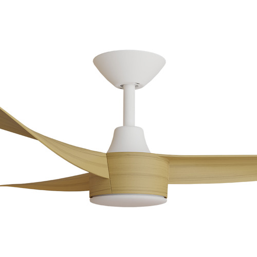 Turaco 48" Kit - White with Light (TUP-345M-WH-L) Plus Bamboo Blades (TUP-348B-BA) - two boxes