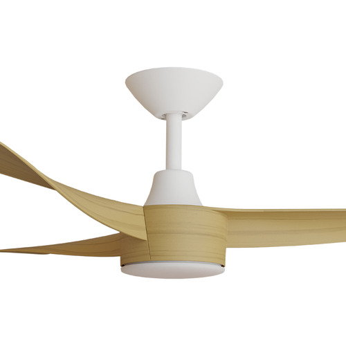 Turaco 52" Kit - White with Light (TUP-345M-WH-L) Plus Bamboo Blades (TUP-352B-BA) - two boxes