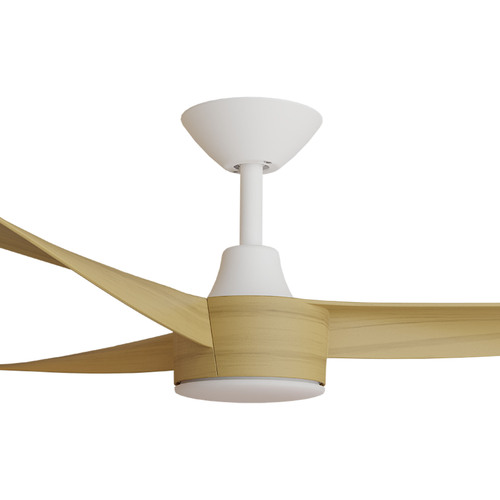Turaco 56" Kit - White with Light (TUP-345M-WH-L) Plus Bamboo Blades (TUP-356B-BA) - two boxes