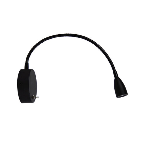FLEXI 3W WALL LIGHT SATIN BLACK w/SWITCH