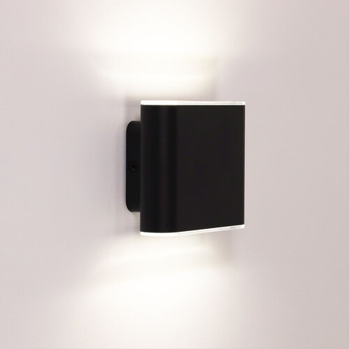 WASH 2x3W OUTDOOR WALL LIGHT BLACK