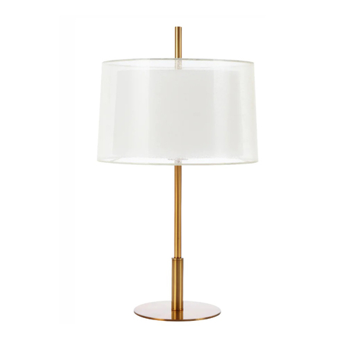 VALE TABLE LAMP 25wE27max H:580 D:310 ANT GOLD/ IVORY & WHITE
