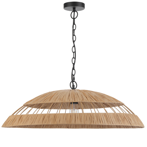 VALLEJO 80 PENDANT 25wE27 D:800 H:210 cab.2M BLACK CABLE CANOPY/ NATURAL