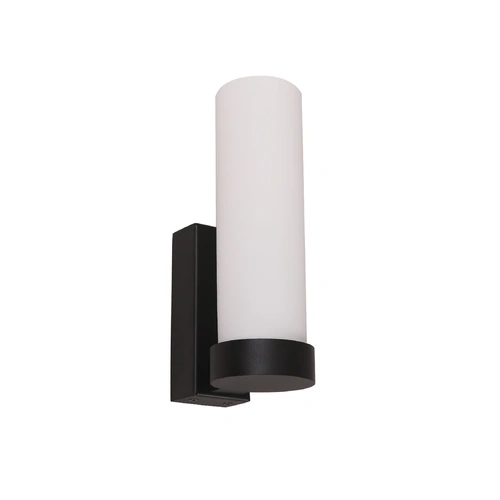 WALL Int S/M UP ES TUBULAR Opal Glass w/Black Highlight & RECT Base OD60mm