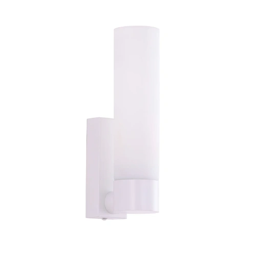 WALL Int S/M UP ES TUBULAR Opal Glass w/White Highlight & RECT Base OD60mm