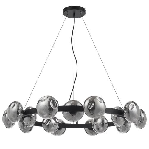 VARLIN 15LT PENDANT 15x6wG9max D880 Hxxx cab.2m BLACK MATT/MIRROR GLASS