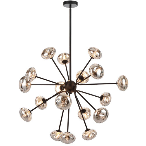 VARLIN 18LT PENDANT 18x6wG9max D900 H650 ROD:2*600+1*300 BLACK MATT/MIRROR GLASS