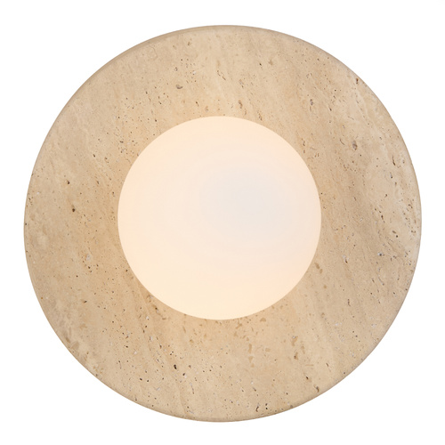 VARON WALL BRACKET 6wG9max IP44 D250 P:160 (GLASS D120) BEIGE TRAVERTINE/ OPAL MATT