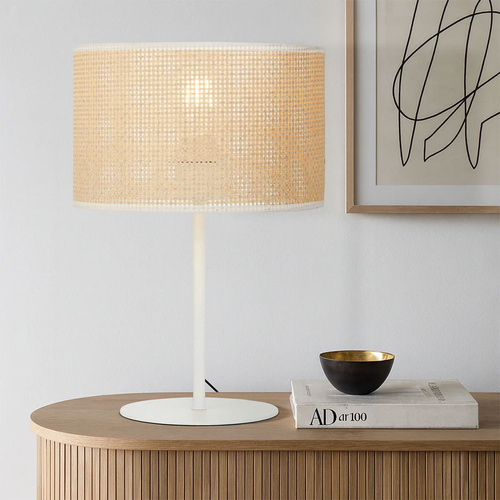 VELICE TABLE LAMP 25wE27max D250 H370 INLINE switch WHITE / NATURAL