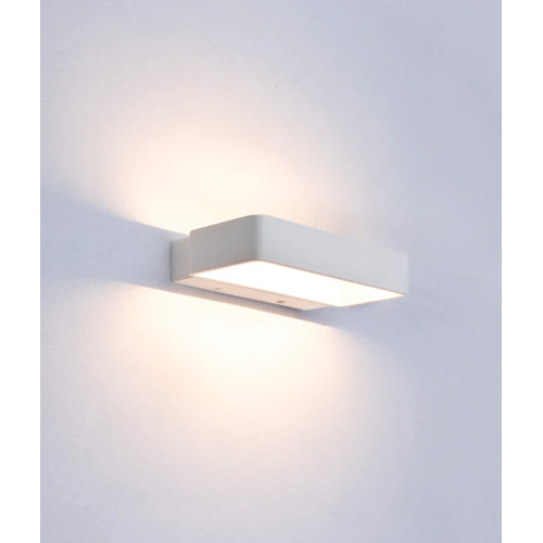 WALL Int City S/M Up/Dn 6W RECT Matt Wh 3K 615 Lm