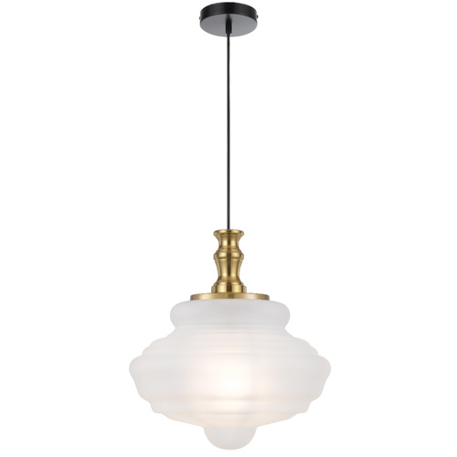 VERDUN 40CM PENDANT 25wE27max D400 H320 cab.2M ANTIQUE GOLD / FROST