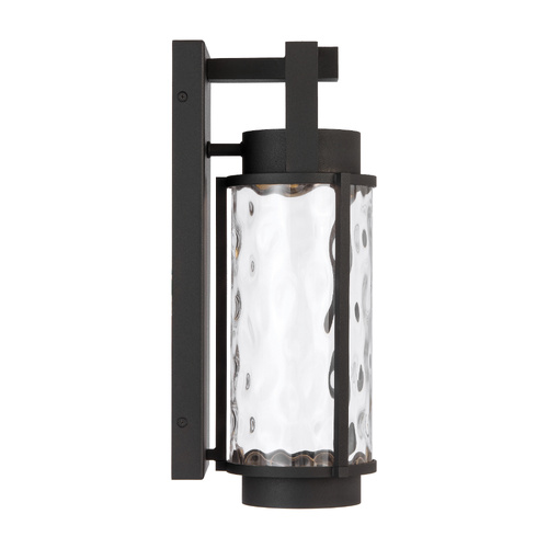 VEXOR EXTERIOR WALL LAMP 14wLED 3000K P186 W140 H430 IP44 545Lm BLACK SAND / CLEAR
