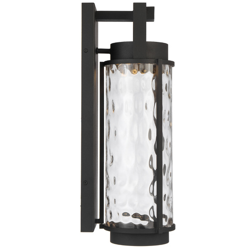 VEXOR EXTERIOR WALL LAMP 22wLED 3000K P210 W165 H550 IP44 825Lm BLACK SAND / CLEAR
