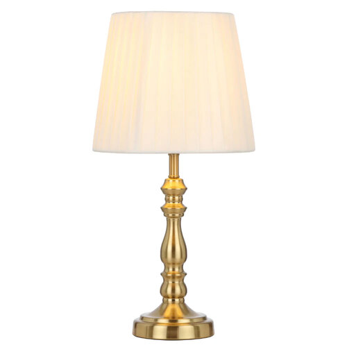 VIDA TABLE LAMP 25wE27max D200 H390 INLINE ANT GOLD/CREAM SOFT PLATED