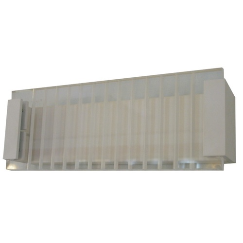 WALL Int City S/M 12W RECT Matt Wh 3K w/FR Ribbed Diff 803 Lm