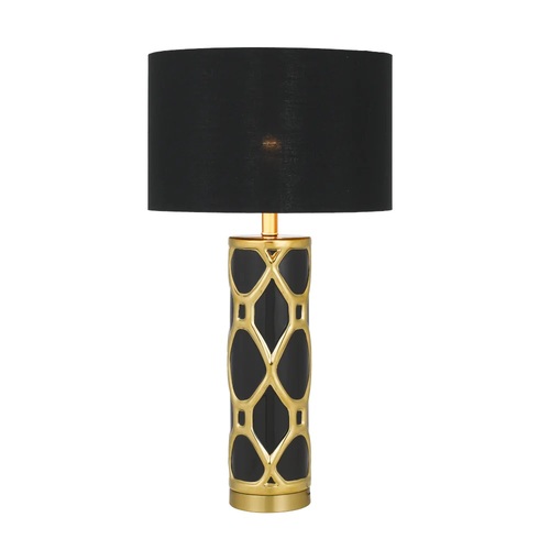 VILMA TABLE LAMP 25wE27max D:380 H:690 Inline Switch BLACK / BLACK
