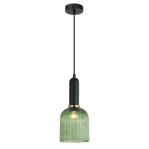 PENDANT ES Green Glass Ellipse OD140mm