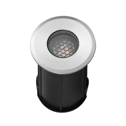 VOLAR INGROUND LIGHT 3wLED 3000K 24v 110Lm IP65 24d cab1M D52 H82 CO:38 STAINLESS STEEL