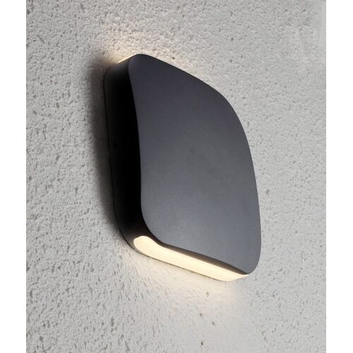 WALL S/M Up/Dn 9W SQ Blk 3K IP54 737 Lm