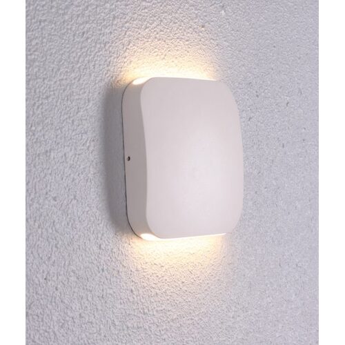 WALL S/M Up/Dn 9W SQ Sand 3K IP54 737 Lm