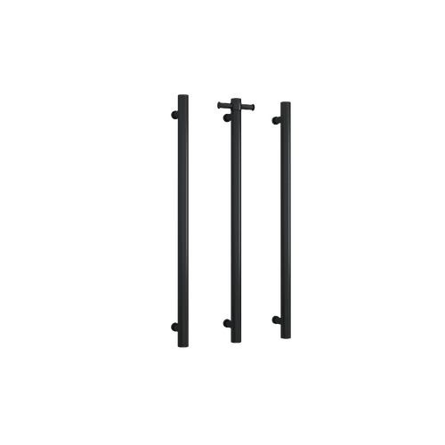 Thermorail Straight/Round 12Volt Vertical Bar 900x142x100mm 30Watts With Optional Hook - Matt Black