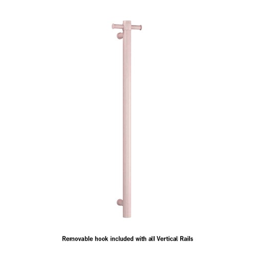 Thermorail Straight/Round 12Volt Vertical Bar 900x142x100mm 26Watts With Optional Hook - Dusty Pink