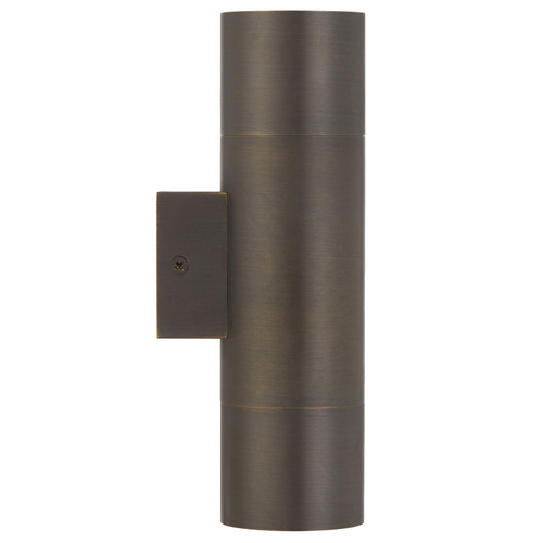 WALSH BRASS EXTERIOR 2x6wGU10max P:86 W:60 H:210 IP65 ANTIQUE BRASS/ honeycomb